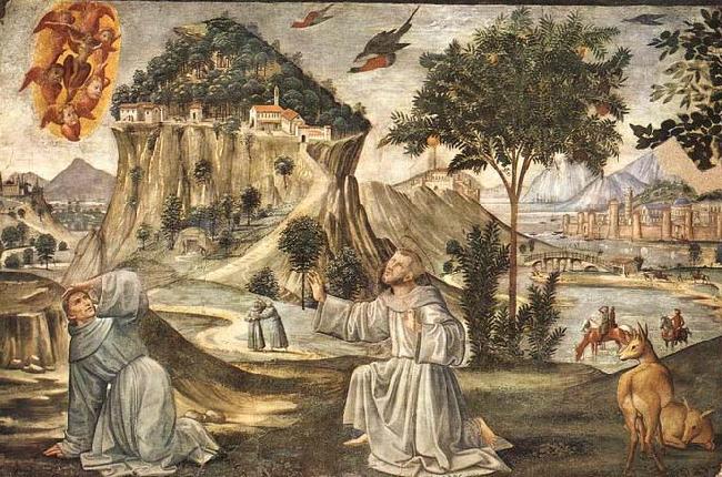 GHIRLANDAIO, Domenico Stigmata of St Francis Sweden oil painting art